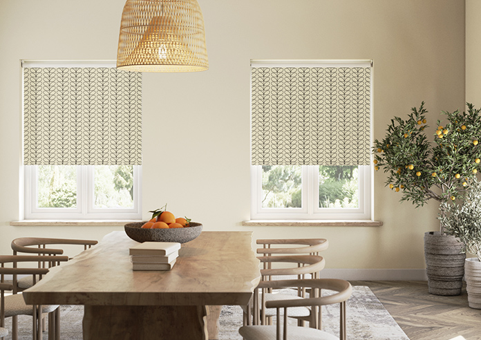 Orla Kiely Linear Stem, Black - Roller Blind - Image 3